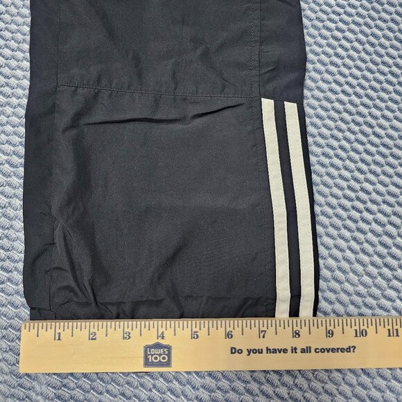 Vintage Adidas Black Track Pants 3-Stripe Ankle Detail Joggers Womens Size Small - Picture 8 of 8